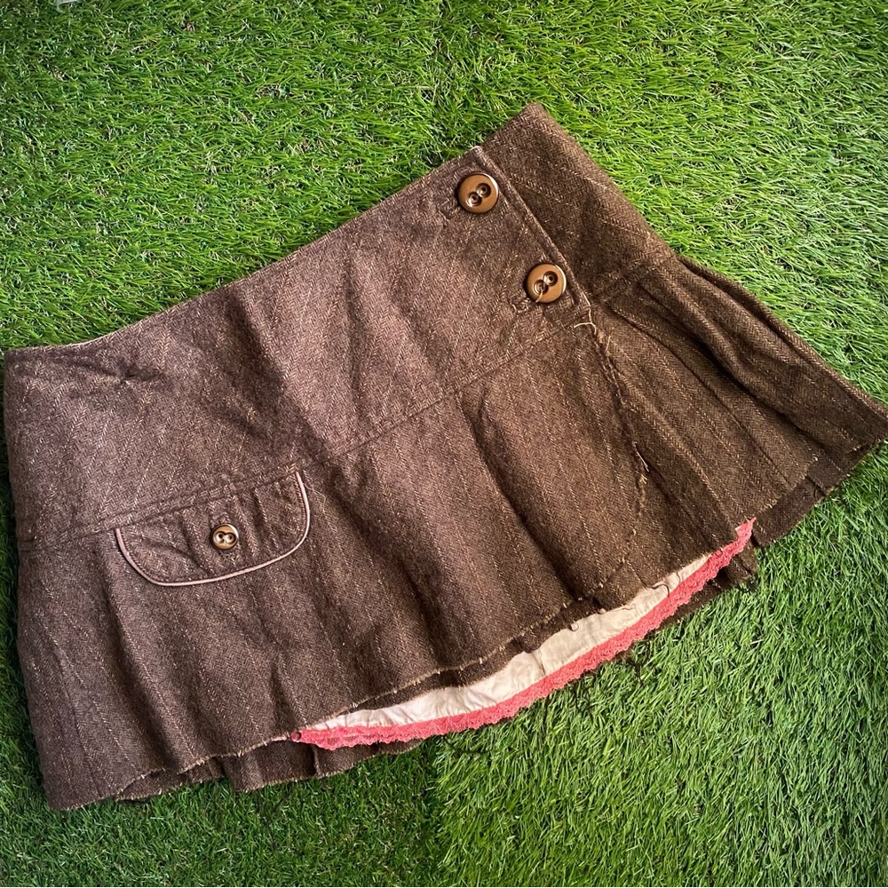 Brown Abercrombie & Fitch wrap skirt
